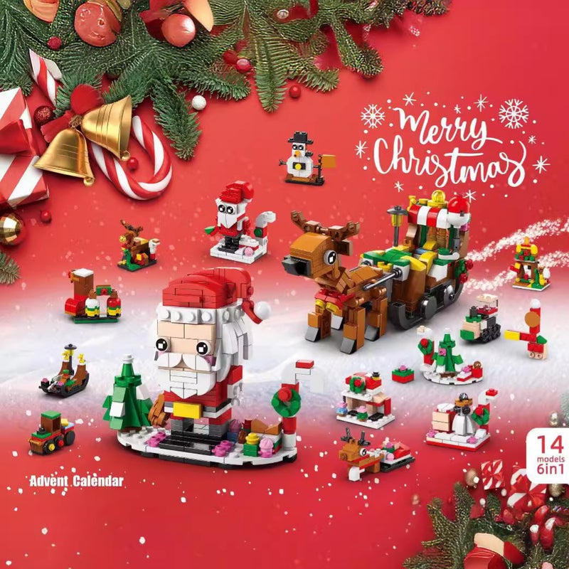 Christmas Blind Box New Product Compatible With Lego Poke Hole Gift Children'S Assembled Building Blocks Toy Model - Image 3
